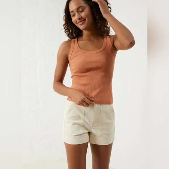 EUC Upwest Ribbed Cotton Layering Tank in Coral Size XS - Picture 1 of 6